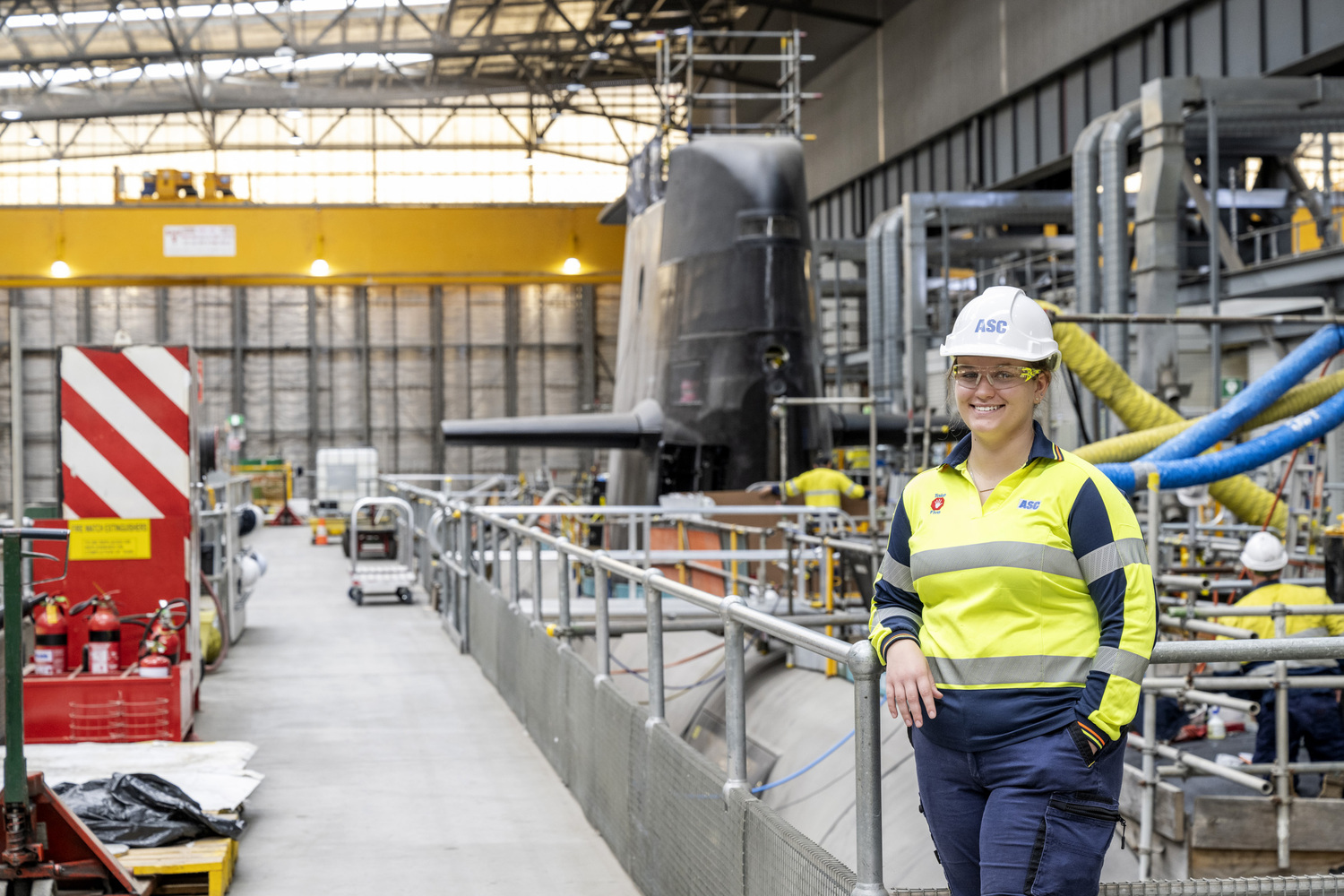 Person, Worker, Hardhat, Helmet, Adult, Female, Woman, Male, Man, Factory