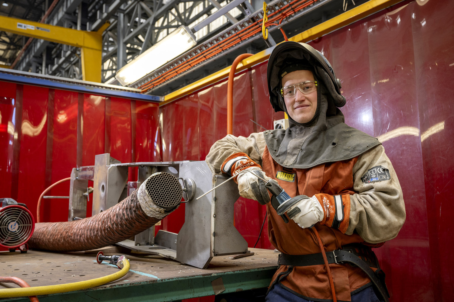 Person, Worker, Sword, Weapon, Face, Head, Helmet, Accessories, Glasses, Fireman