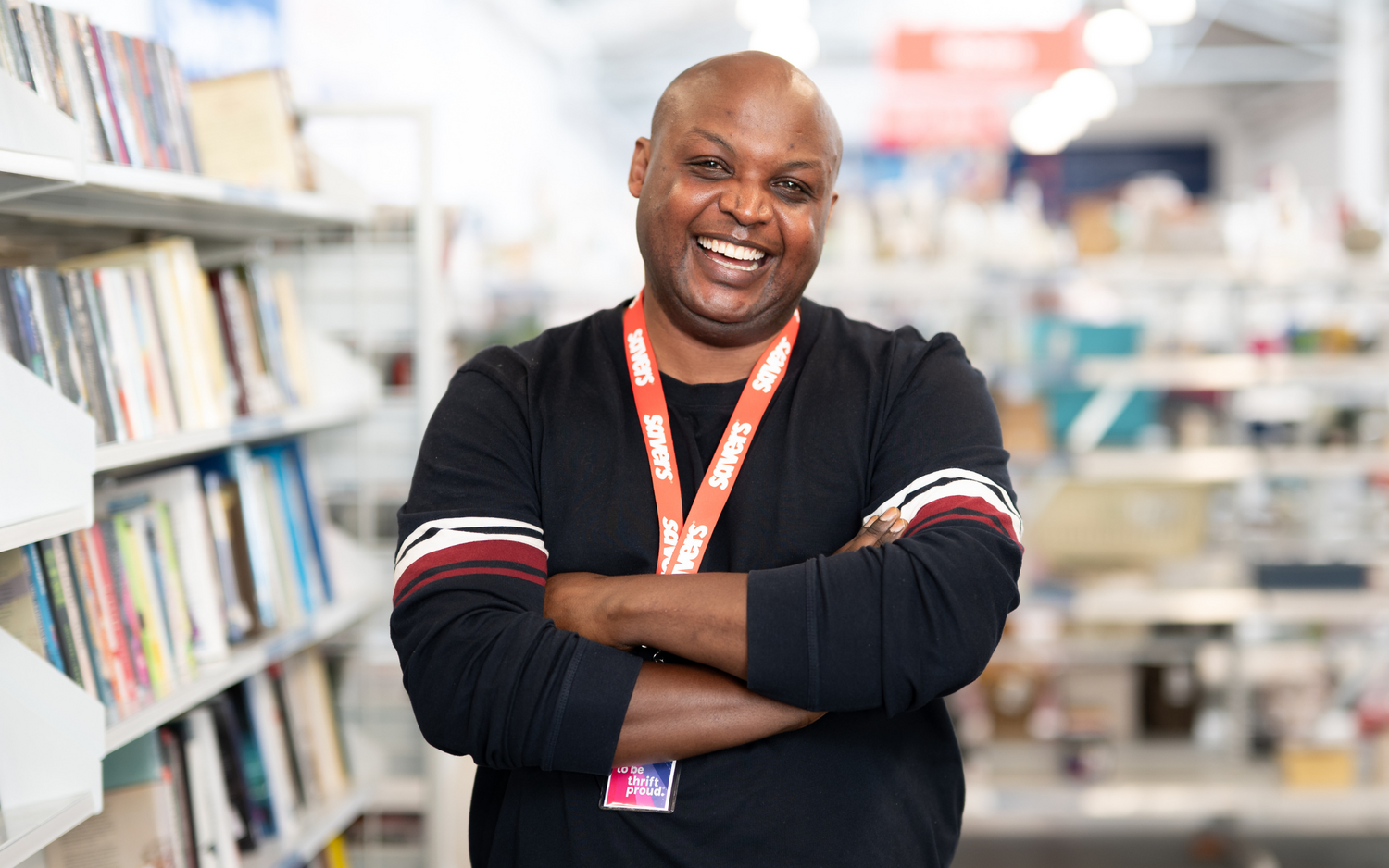 Adult, Male, Man, Person, Face, Head, Library, Publication, Happy, Laughing