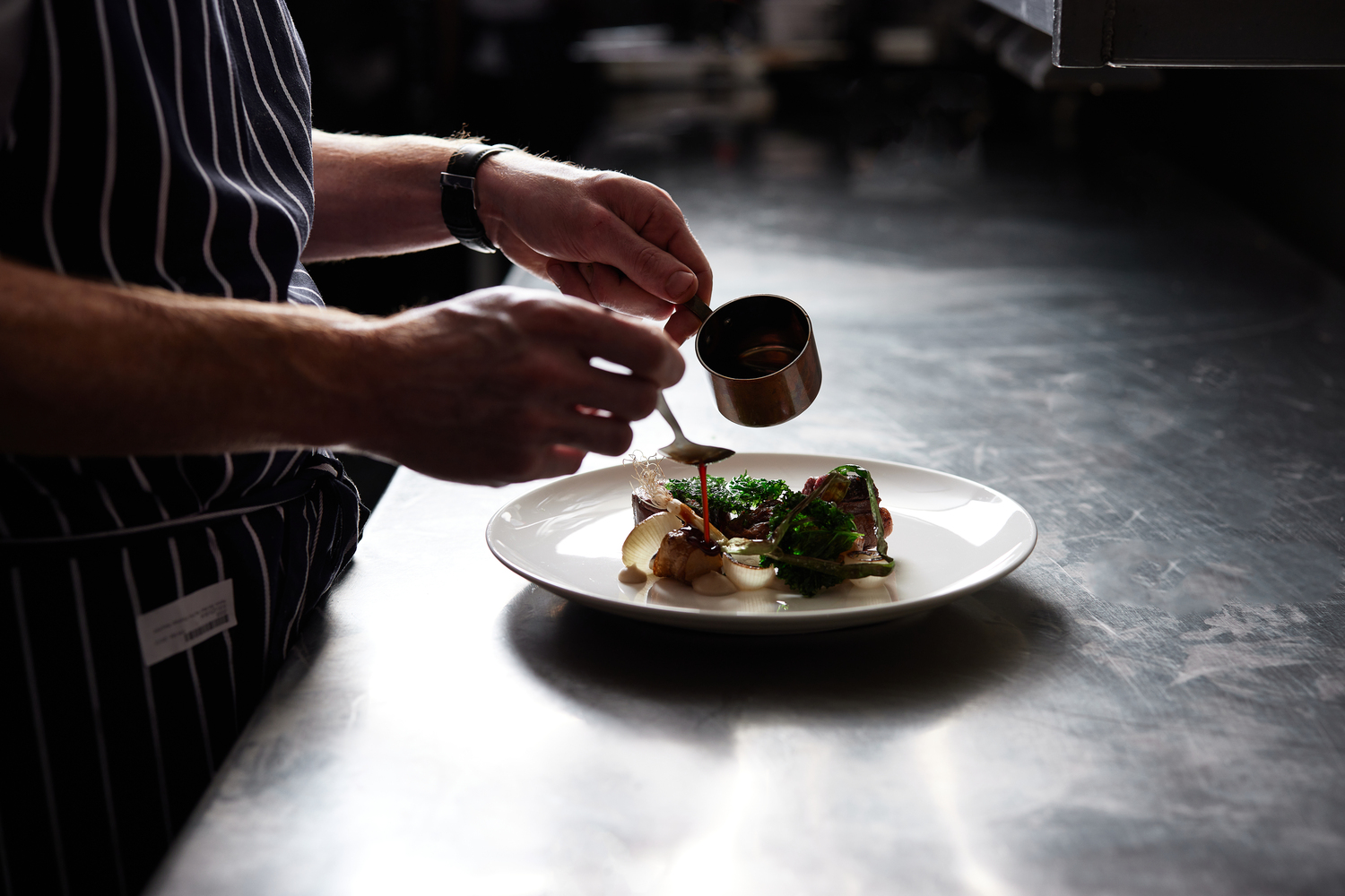 Food, Food Presentation, Adult, Male, Man, Person, Finger, Plate, Meal, Cup