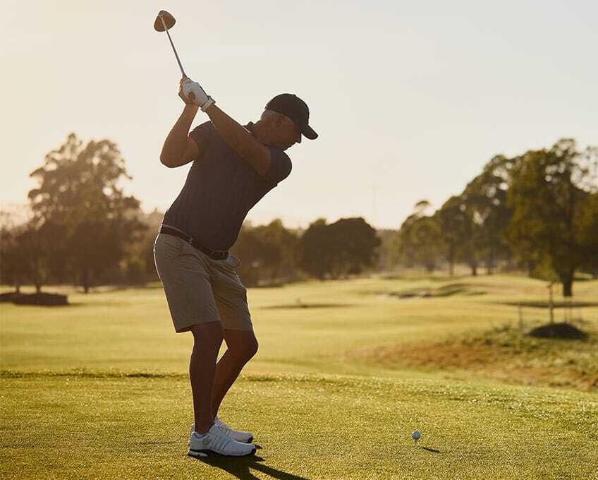 Field, Nature, Outdoors, Glove, Golf, Golf Course, Person, Playing Golf, Adult, Man