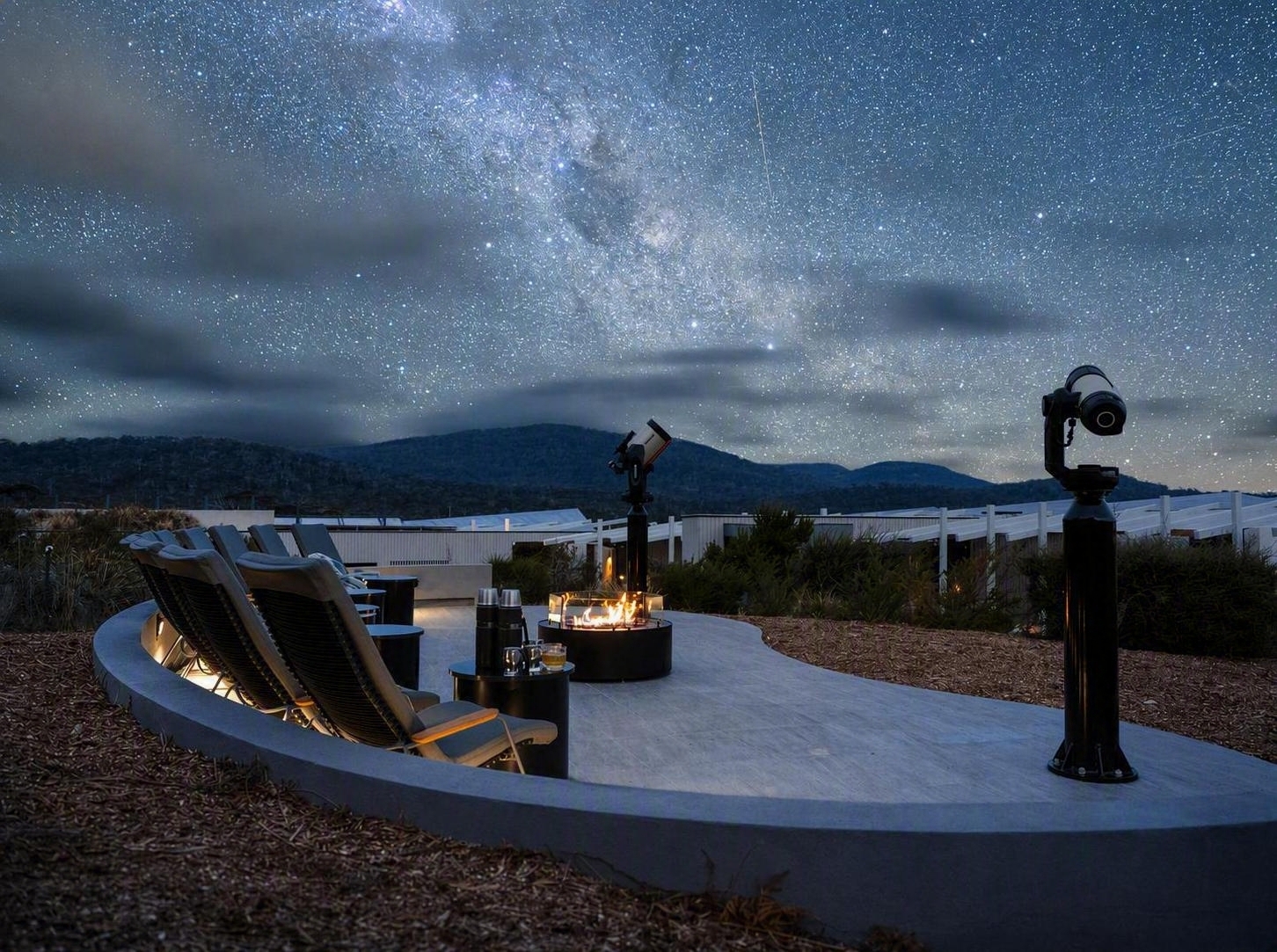 Nature, Night, Outdoors, Scenery, Desk, Cup, Chair, Planetarium, Landscape, Photography