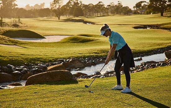 Field, Nature, Outdoors, Shoe, Person, Hat, Golf, Golf Course, Playing Golf, Handbag