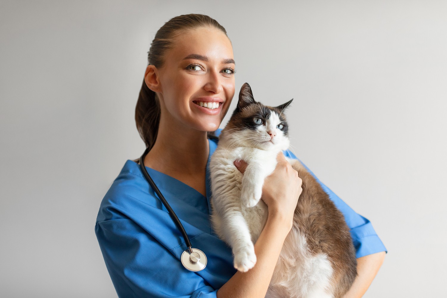 Doctor, Person, Adult, Female, Woman, Veterinarian, Cat, Mammal, Pet, Face