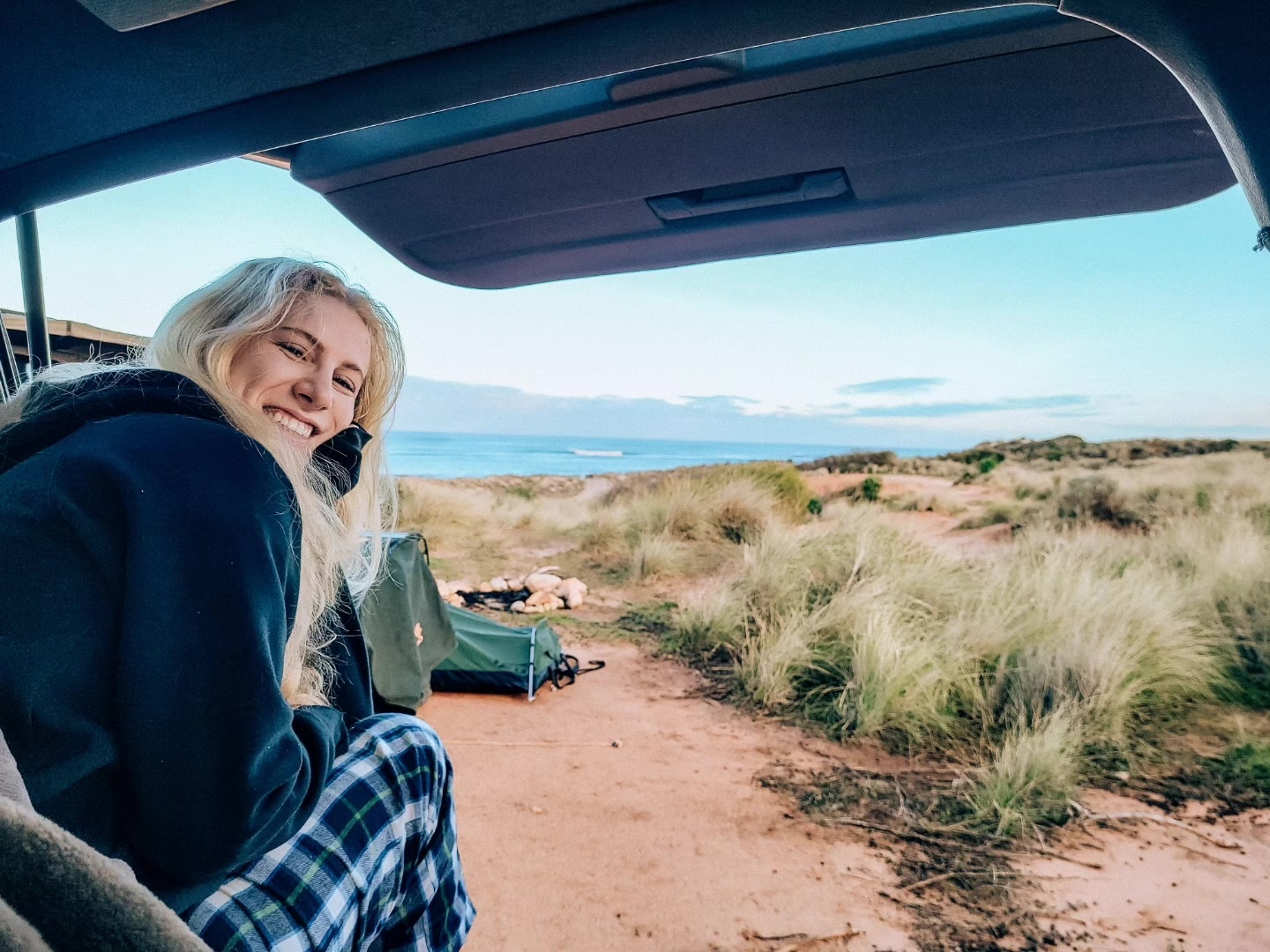 Fun, Vacation, Adult, Female, Person, Woman, Road Trip, Outdoors, Sitting, Nature