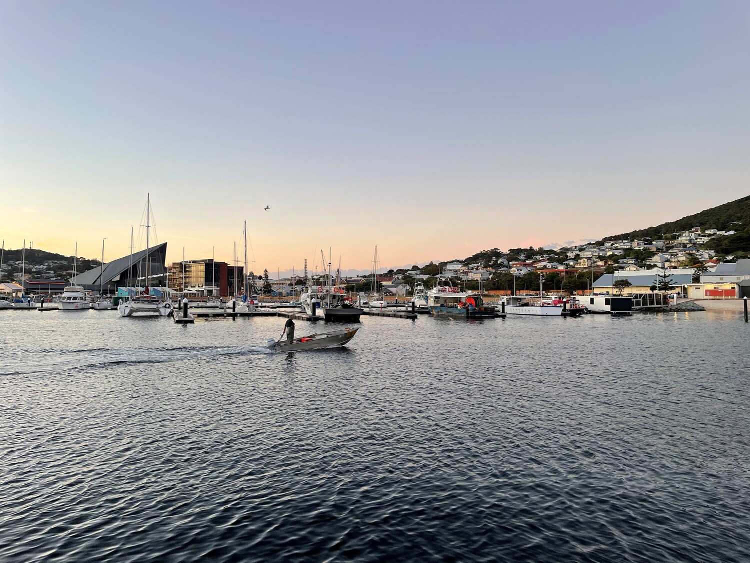 Water, Waterfront, Harbor, Pier, Port, Marina, Boat, Watercraft, Person, Cityscape