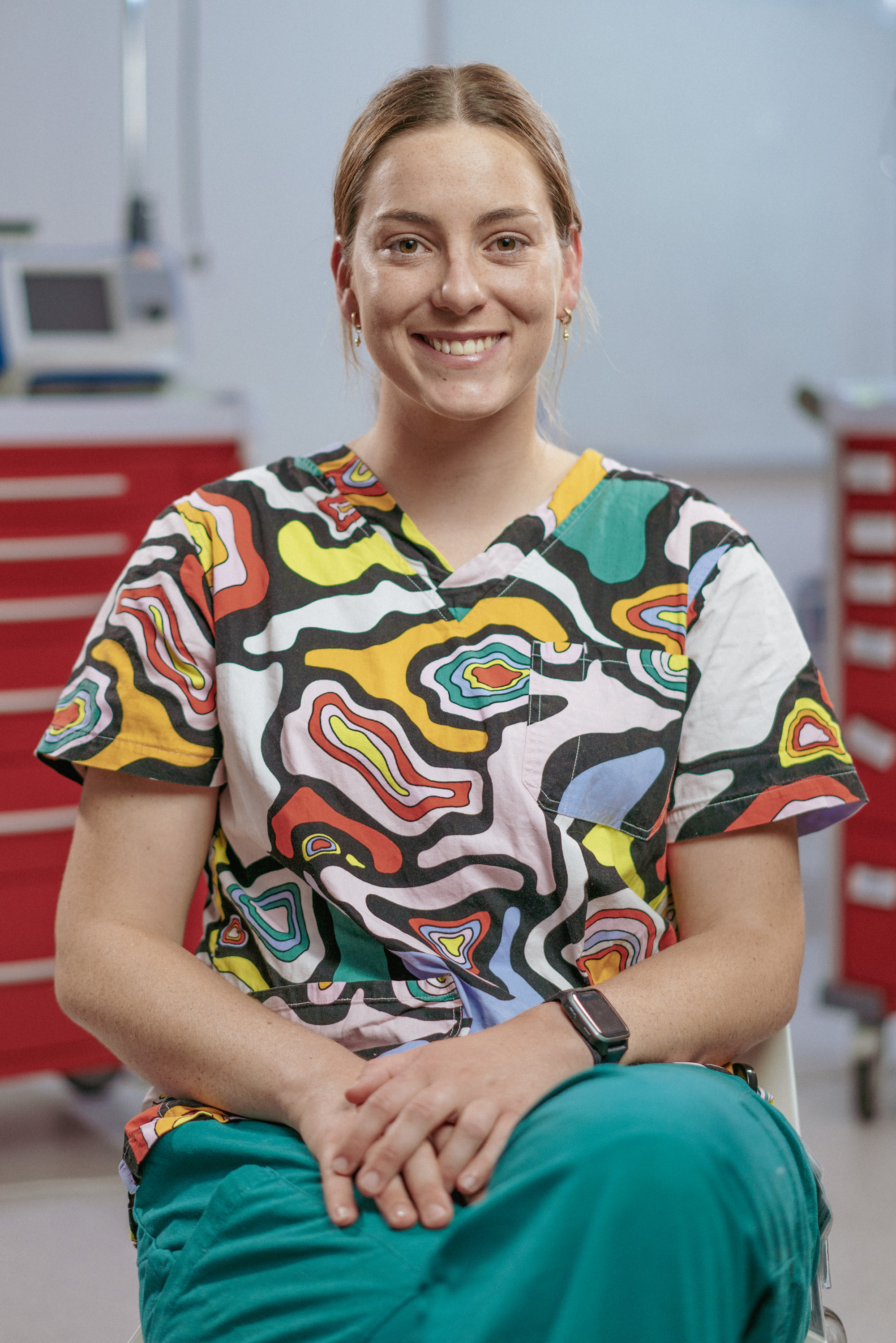 Sleeve, Adult, Female, Person, Woman, Face, Head, Smile, Blouse, Wristwatch