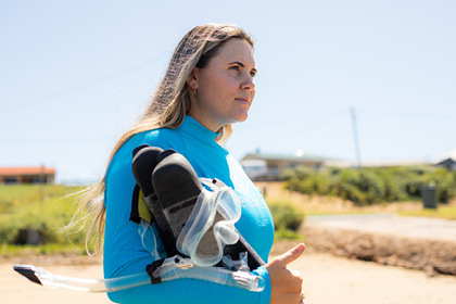 Lifejacket, Vest, Finger, Person, Walking, Female, Girl, Teen, Outdoors, Photography