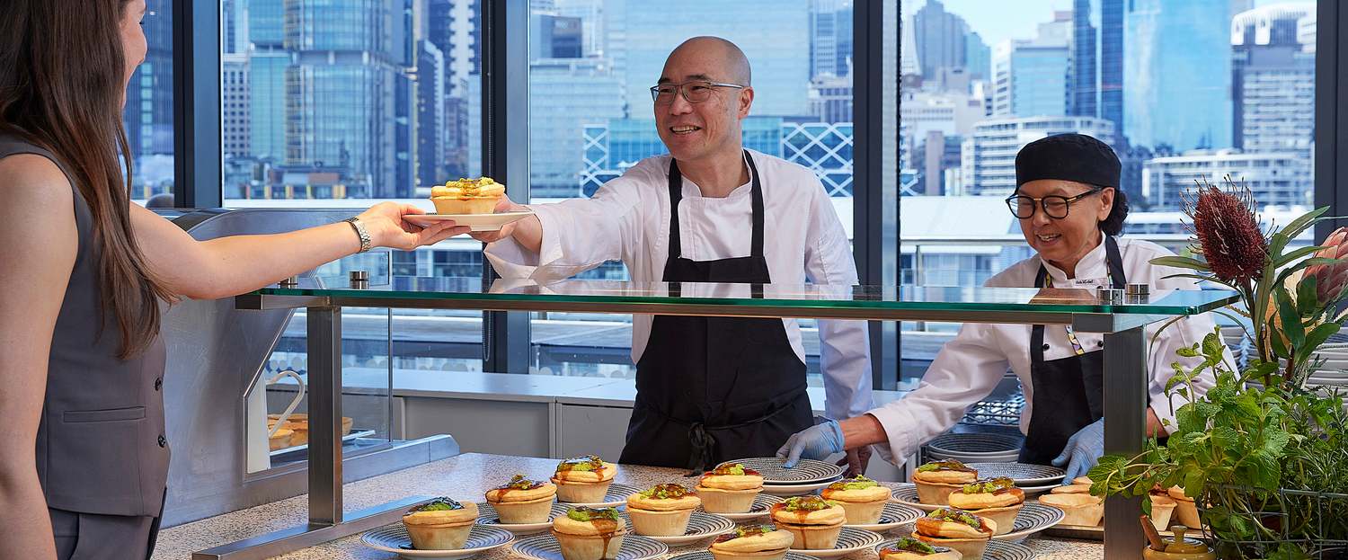Adult, Female, Person, Woman, Waiter, Male, Man, Brunch, Glasses, Glove