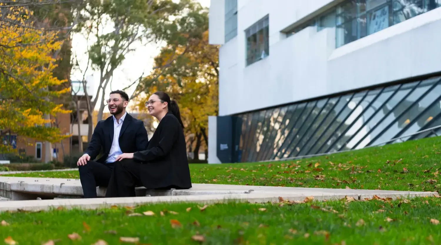 Adult, Male, Man, Person, Suit, Blazer, Coat, Sitting, Grass, College