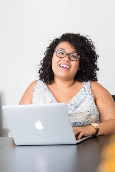 Head, Person, Face, Laptop, Pc, Happy, Smile, Adult, Female, Woman