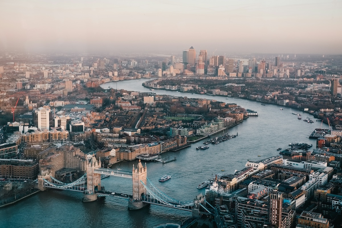 Building, Cityscape, Urban, Outdoors, Bridge, Aerial View, Nature, Water, Boat, Vehicle