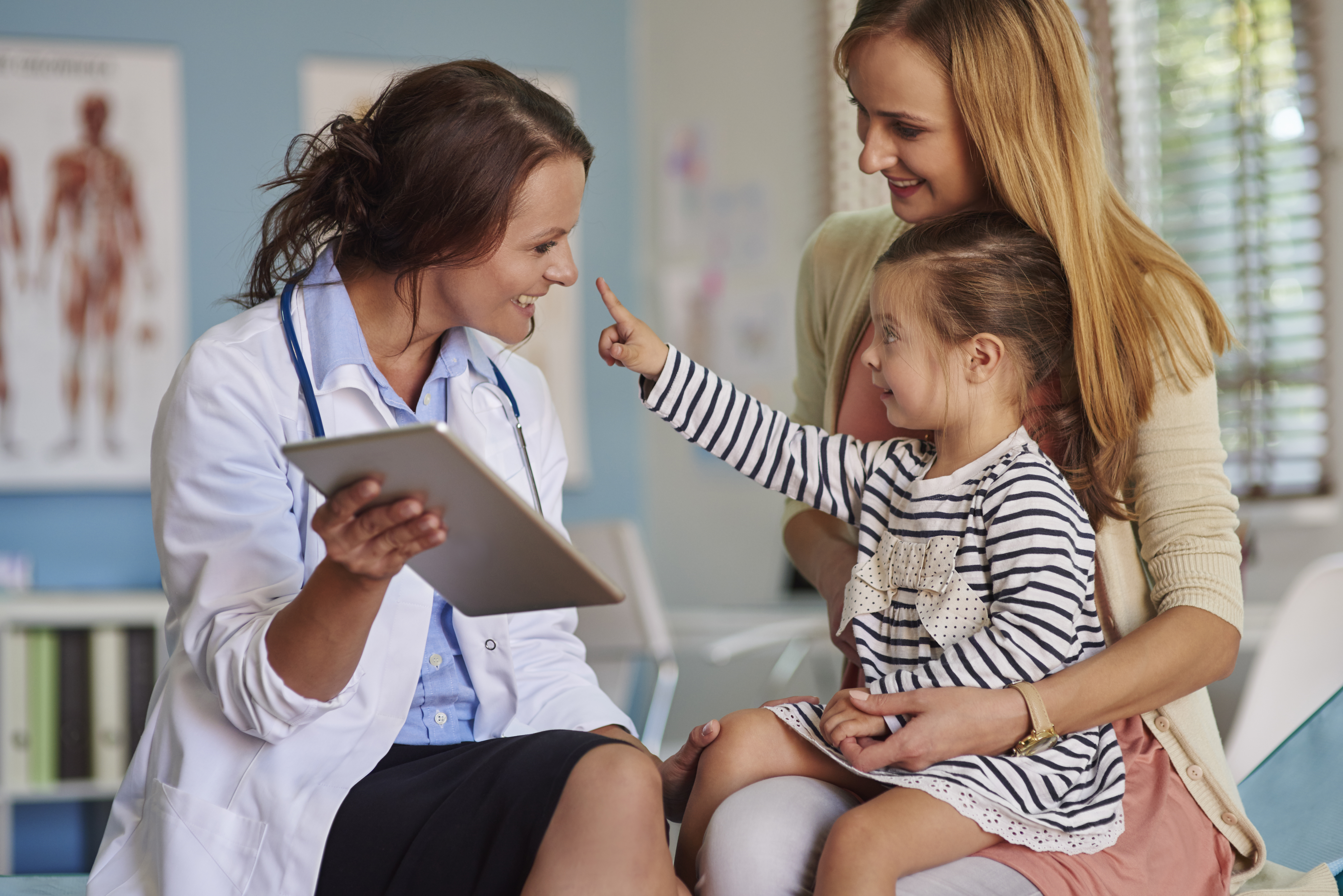 Child, Female, Girl, Person, Adult, Woman, Face, Head, Stethoscope