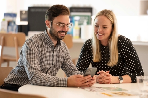 Adult, Female, Person, Woman, Male, Man, Phone, Cup, Wristwatch, Mobile Phone