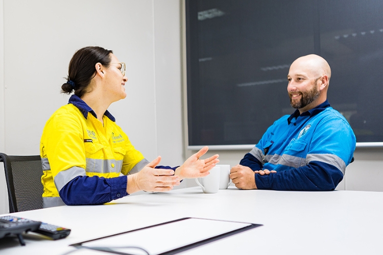 Conversation, Person, Adult, Male, Man, Female, Woman, Chair, Remote Control, Interview
