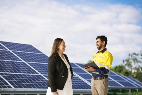 Adult, Female, Person, Woman, Male, Man, Electrical Device, Solar Panels