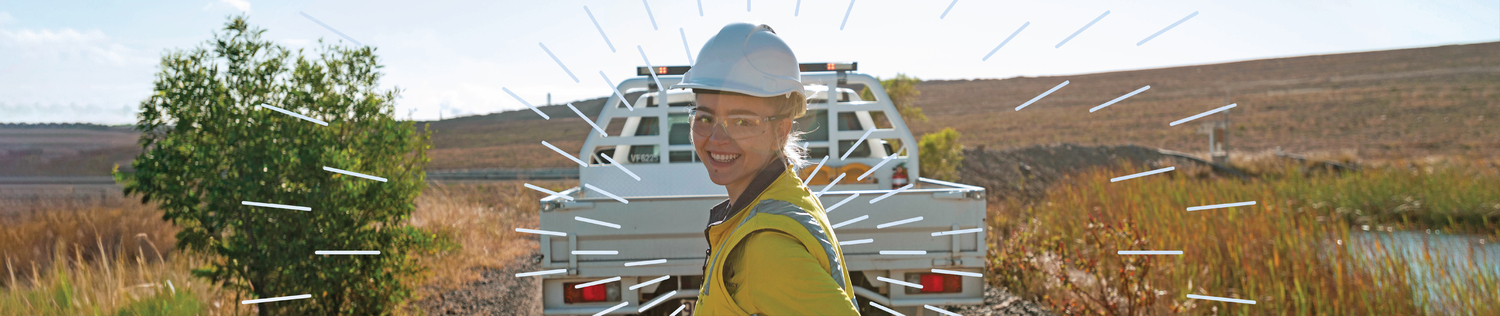 Hardhat, Helmet, Land, Adult, Female, Person, Woman, Glasses, Photography, Vegetation