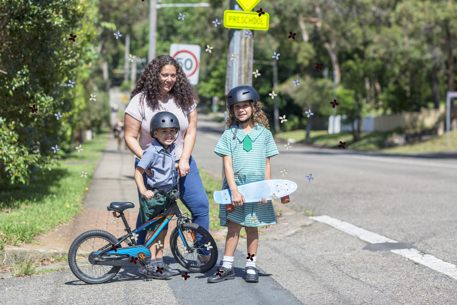 Person, Child, Female, Girl, Shoe, Bicycle, Helmet, Wheel, Shorts, Road